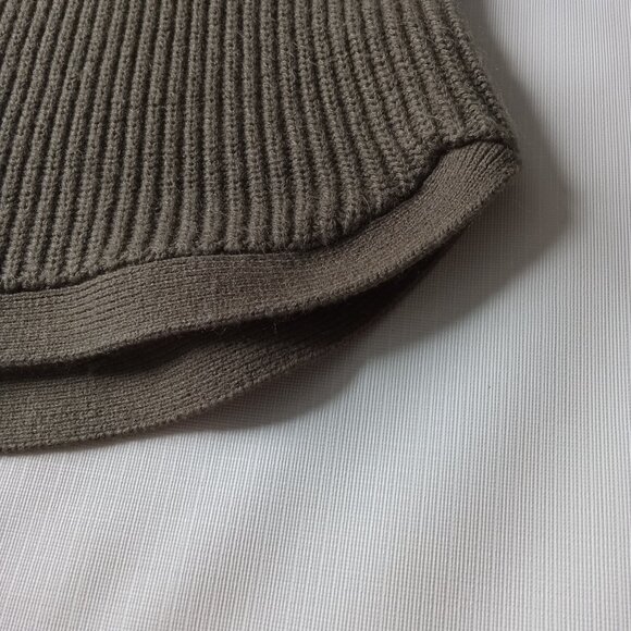 Rd Style Dark Olive Green Long Sleeve Crewneck Ribbed Knitwear Pullover Sweater - Picture 12 of 12